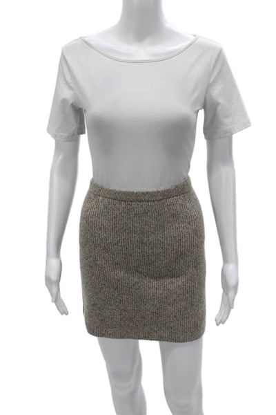 Zara Womens Mini Skirt Beige Pull On Short Size M