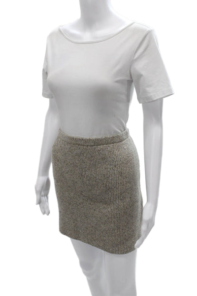 Zara Womens Mini Skirt Beige Pull On Short Size M