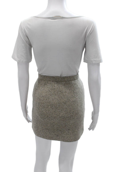 Zara Womens Mini Skirt Beige Pull On Short Size M