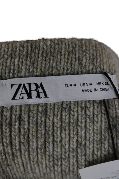 Zara Womens Mini Skirt Beige Pull On Short Size M