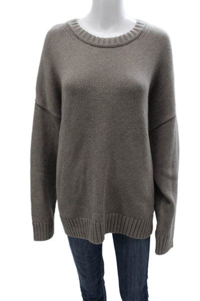 Gap Womens Pullover Sweater Gray Crew Neck 100% Cotton Long Sleeve Size XL