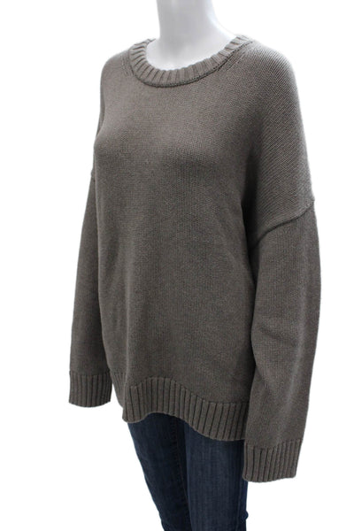 Gap Womens Pullover Sweater Gray Crew Neck 100% Cotton Long Sleeve Size XL