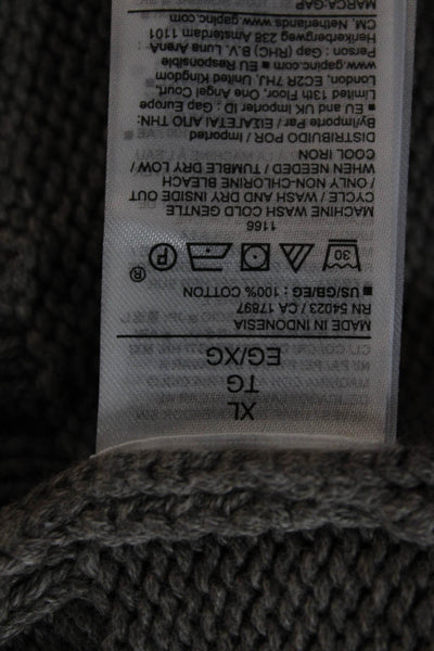 Gap Womens Pullover Sweater Gray Crew Neck 100% Cotton Long Sleeve Size XL