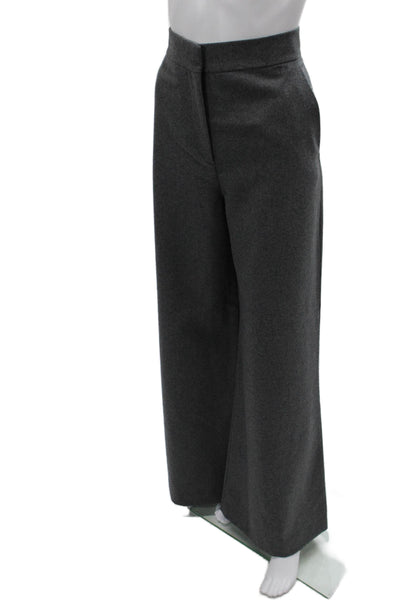 Zara Women Gray Wool Dress Pants Zip Inseam 30 Size M