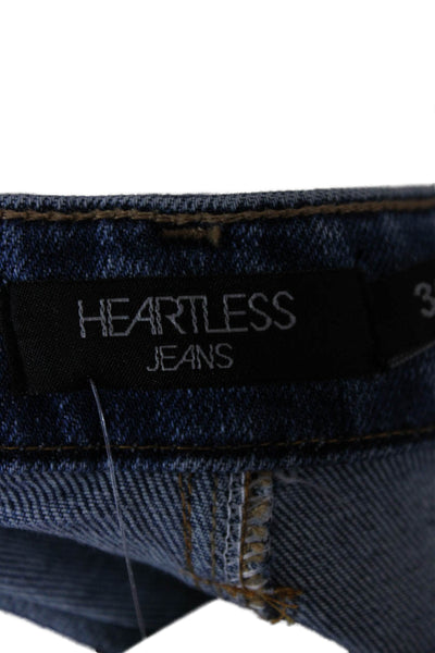 Heartless Jeans Women Blue Cargo Midi Skirt Cotton Size 30