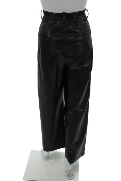 Wilfred Womens Dress Pants Black Polyurethane Zip Size 10