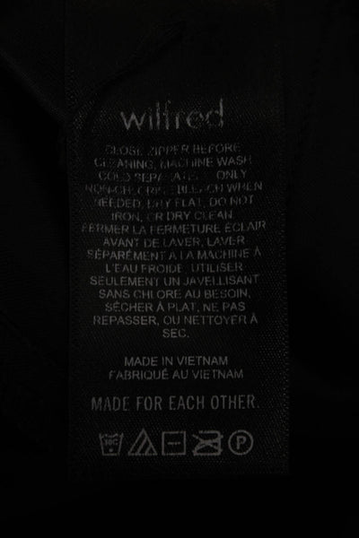 Wilfred Womens Dress Pants Black Polyurethane Zip Size 10