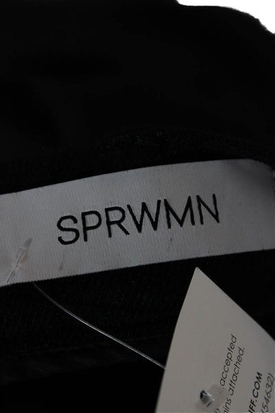 SPRWMN Womens Dress Pants Black 50% Wool Zip Inseam 32 Size M