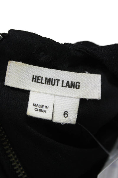 Helmut Lang Womens Basic Tank Black Round Neck Sleeveless Zip Spring Size 6