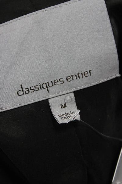 Classiques Entier Womens Basic Jacket Black Virgin Wool Zip Long Sleeve Size M