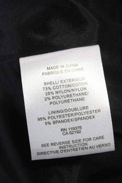 Helmut Lang Women Black Flecked Basic Jacket Button 3/4 Sleeve Size 8