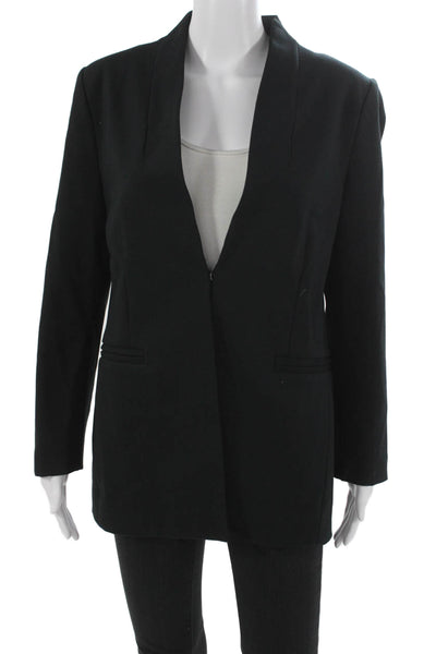 Banana Republic Womens Black Petite Basic Jacket Long Sleeve Size PM
