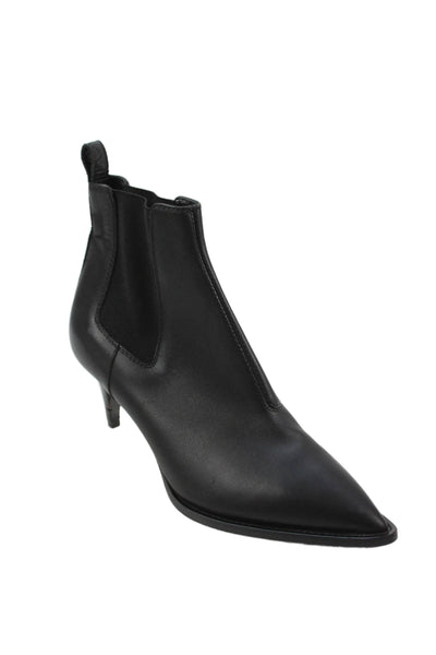 Moschino Women's Pointed Toe Embellish Ankle Boots Black Size 8