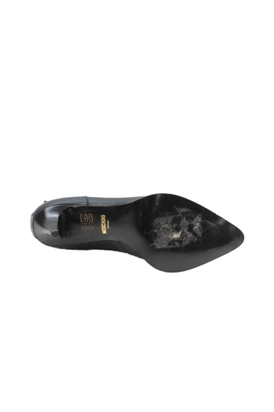 Moschino Women's Pointed Toe Embellish Ankle Boots Black Size 8