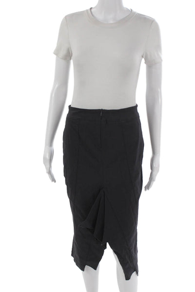 Porto Womens Tulip Skirt Black Knee Length Zip Size 3