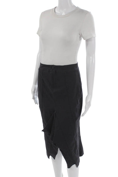 Porto Womens Tulip Skirt Black Knee Length Zip Size 3