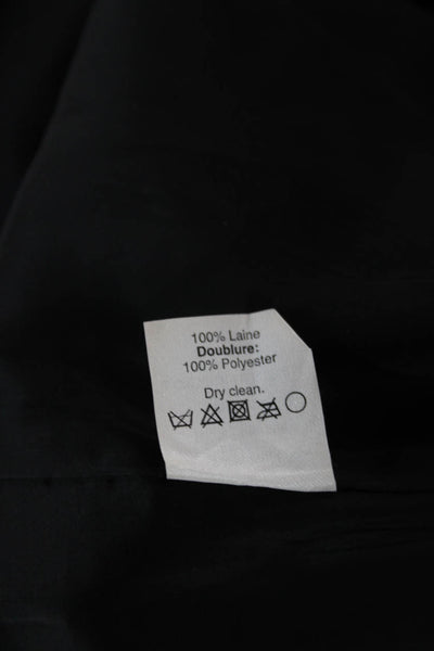 J Crew Women Black Wool Straight Pencil Skirt Knee Length Zip Size 0