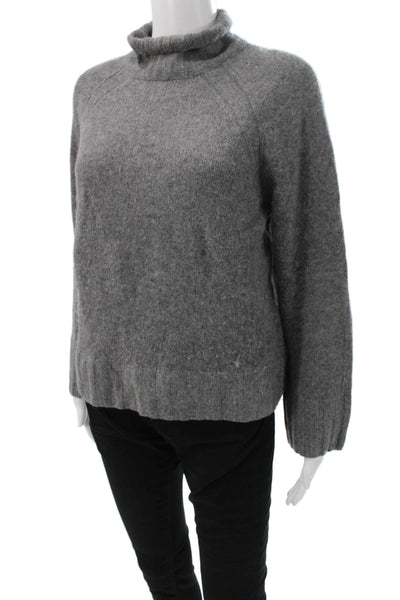 360 Cashmere Womens Turtleneck Pullover Sweater Gray Size XS