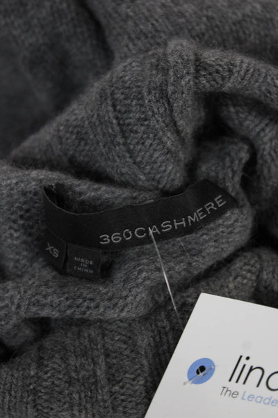 360 Cashmere Womens Turtleneck Pullover Sweater Gray Size XS