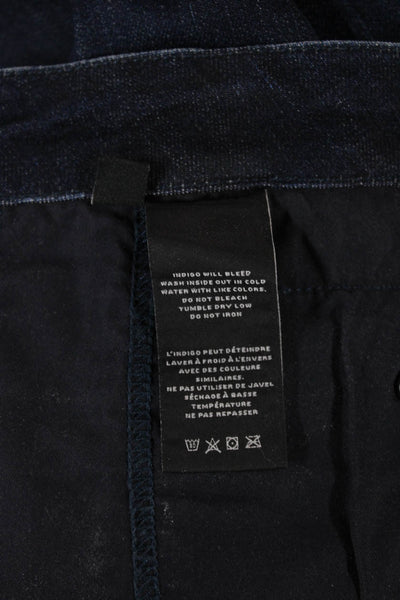J Brand Womens High Rise Ankle Blue Denim Jeans Button Size 24