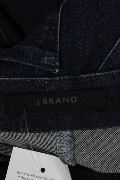 J Brand Womens High Rise Ankle Blue Denim Jeans Button Size 24