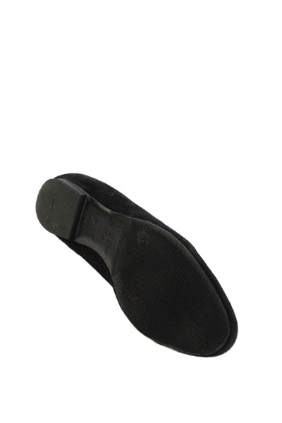 Alexander McQueen Womens Velvet Sequined Skull Flats Black Size 6