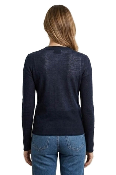 Inhabit Womens Cashmere V Neck Cardigan Blue Long Sleeve Size S