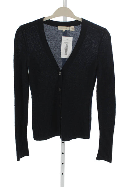 Inhabit Womens Cashmere V Neck Cardigan Blue Long Sleeve Size S