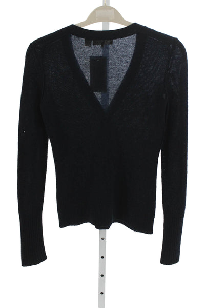 Inhabit Womens Cashmere V Neck Cardigan Blue Long Sleeve Size S