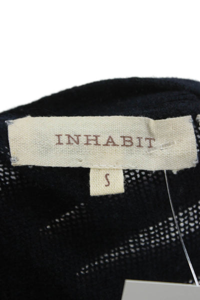 Inhabit Womens Cashmere V Neck Cardigan Blue Long Sleeve Size S