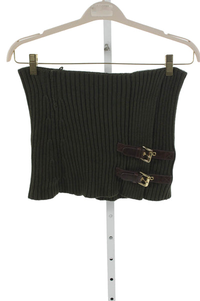 Michael Michael Kors Women Green Basic Tank Cotton Off-Shoulder Size L