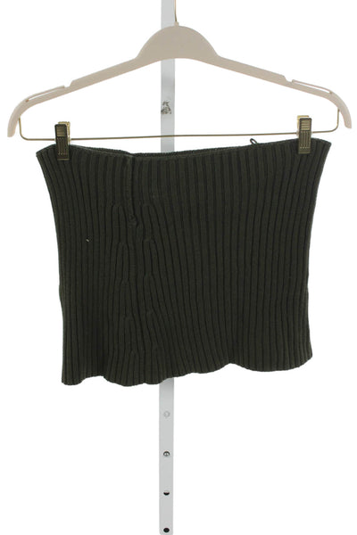 Michael Michael Kors Women Green Basic Tank Cotton Off-Shoulder Size L