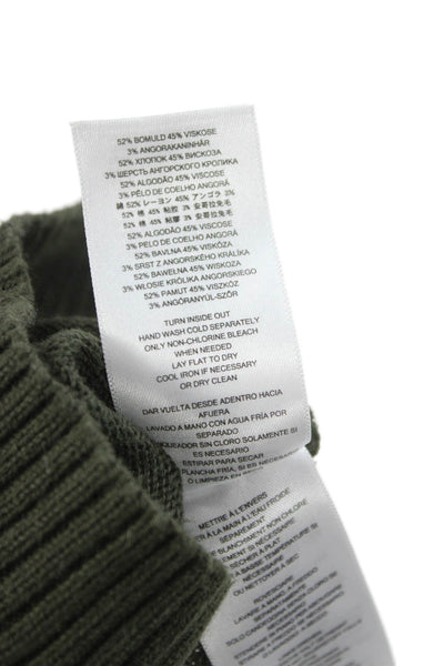 Michael Michael Kors Women Sweater Dress Green V-Neck Long Sleeve Size L