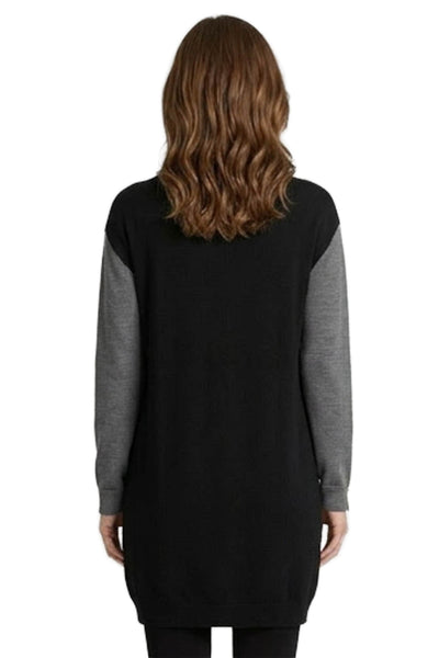 Milly Womens Black Merino Sweater Dress Long Sleeve Cowl Neck Size L