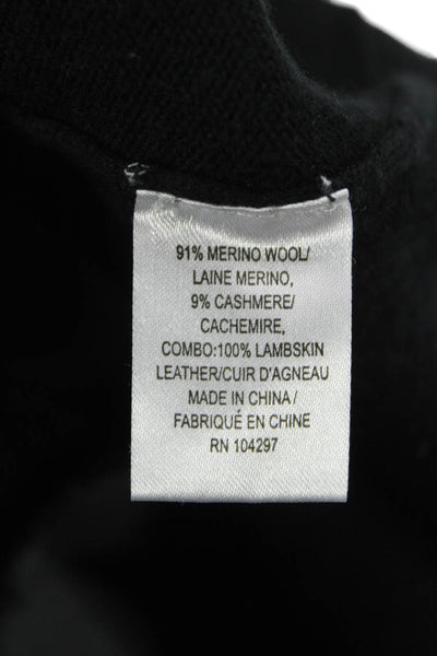 Milly Womens Black Merino Sweater Dress Long Sleeve Cowl Neck Size L