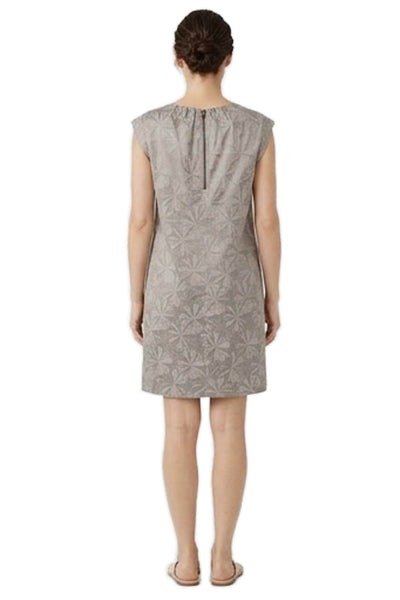 Genera Women Shift Dress Gray Sleeveless Geometric Knee Length Size 10
