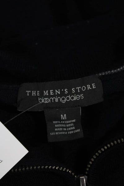 The Men's Store at Bloomingdale's Mens Wool Blue Mock Neck Sweater Size M