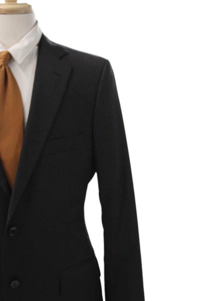 Brooks Brothers Mens 2 Piece Wool Suit Jacket Gray Button Size 40