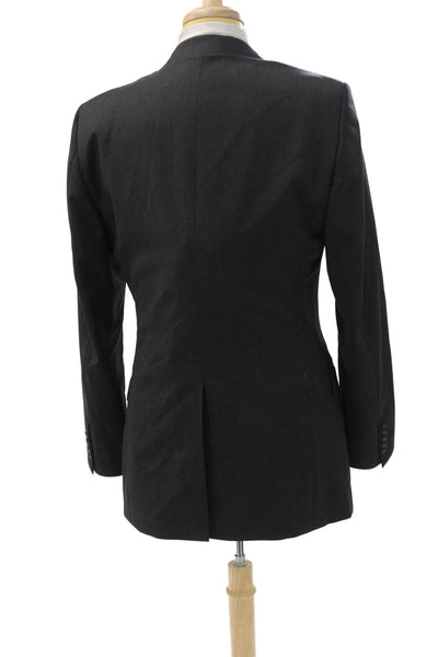 Brooks Brothers Mens 2 Piece Wool Suit Jacket Gray Button Size 40