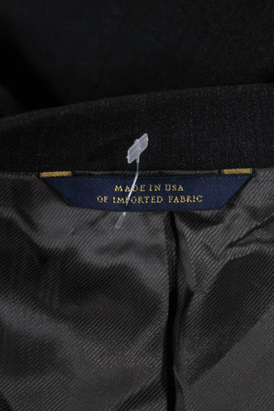 Brooks Brothers Mens 2 Piece Wool Suit Jacket Gray Button Size 40