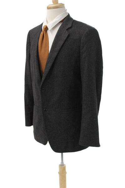 Theory Mens Gray Wool Blend Blazer Button Size 40
