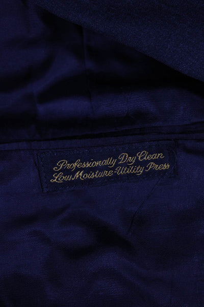 Hart Schaffner Marx Men 2 Piece Wool Gray Suit Jacket Solid Size 42
