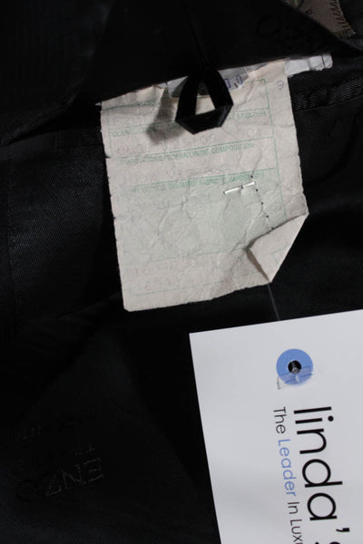 Enzo Tovare Mens Suit Jacket Black Wool Button Size 52