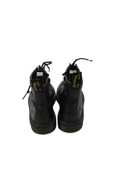 Dr. Martens Womens Leather Lace Up Combat Ankle Boots Black Size 2