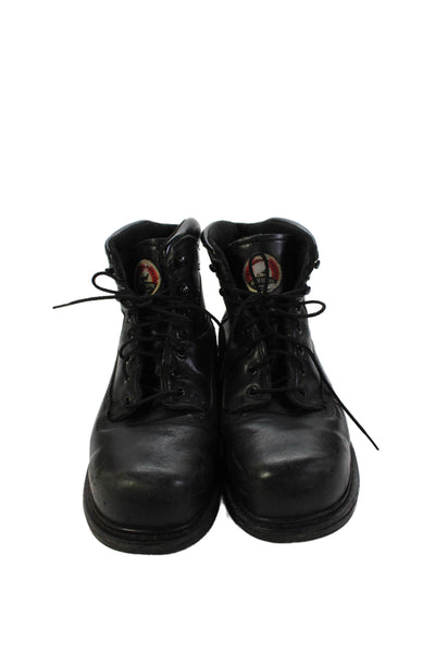 Red Wing Shoes Mens Leather Lace Up Irish Setter Work Boots Black Size 10.5