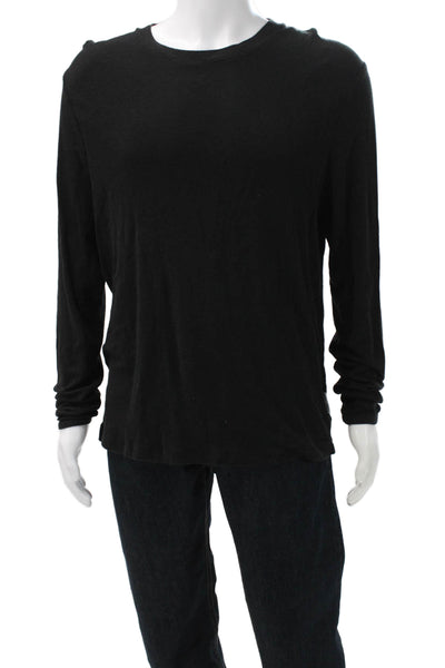 NN07 Mens Cotton Crew Neck Sweater Black Size XL