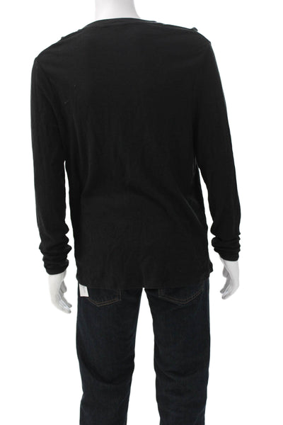 NN07 Mens Cotton Crew Neck Sweater Black Size XL