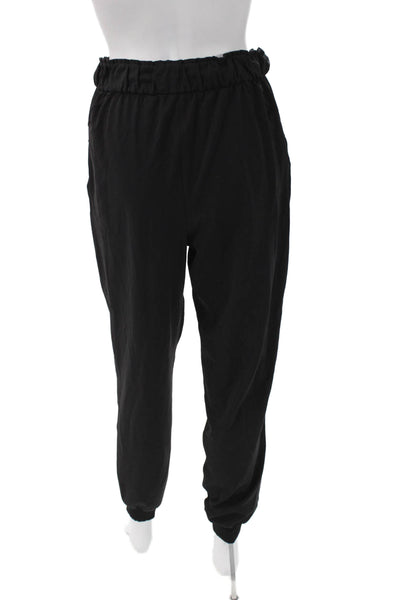 Lululemon Women Jogger Pants Black Nylon Drawstring Athleisure Size 8