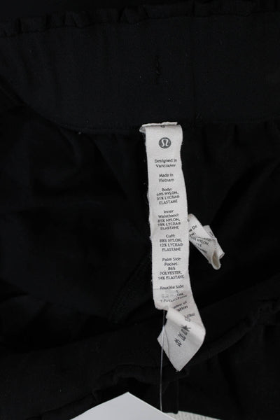 Lululemon Women Jogger Pants Black Nylon Drawstring Athleisure Size 8