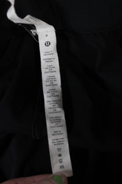 Lululemon Women Jogger Pants Black Nylon Drawstring Athleisure Size 8
